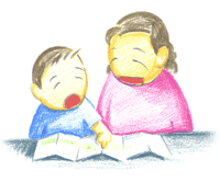 イラスト:親子の挿絵