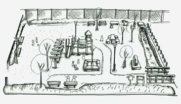 イラスト:四ツ谷前公園全体図