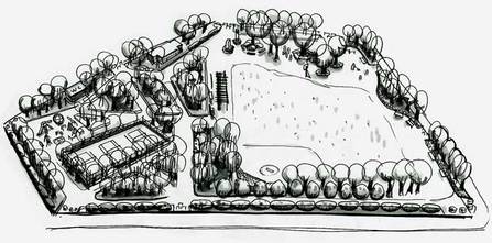 イラスト:旭が丘中央公園全体図