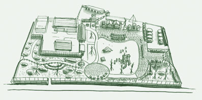 イラスト:万願寺中央公園全体図