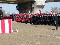 写真:出初式で団員整列