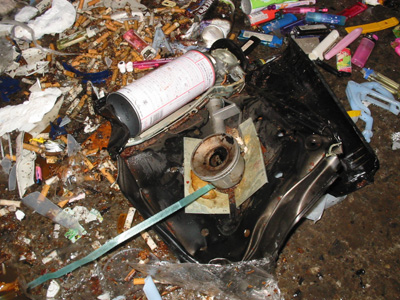 写真:事故の様子