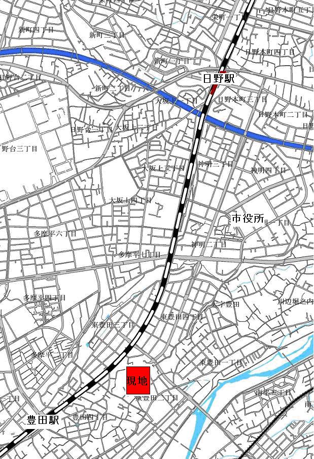 地図:日野市営墓地