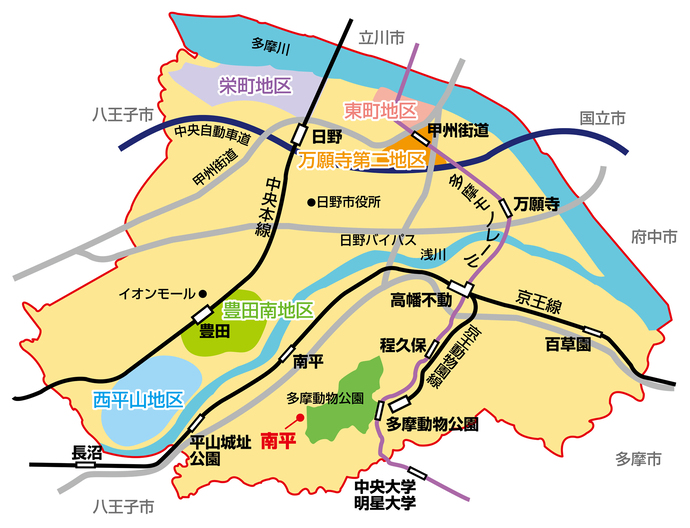 日野市全図