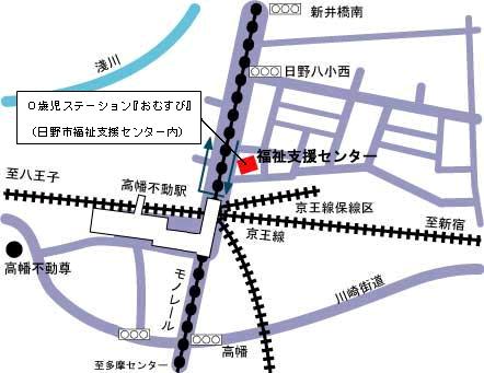 地図:0歳児ステーション「おむすび」案内図