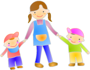 園児とお散歩(イラスト)