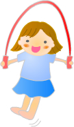 なわとびで遊ぶ(イラスト)