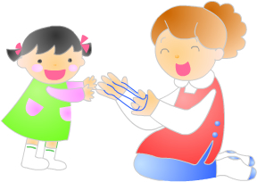 あやとりで遊ぶ(イラスト)