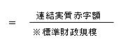 連結実質赤字比率計算式 連結実質赤字額÷標準財政規模