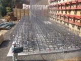 写真:橋台基礎部の配筋完了