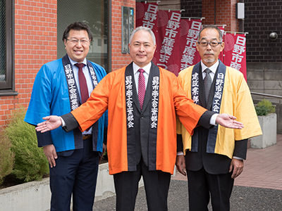 写真:左から山下 雅弘さん(商業部会)、齋藤 直樹さん(工業部会)、小野 進一さん(建設部会)