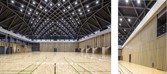 写真:南平体育館アリーナ内装