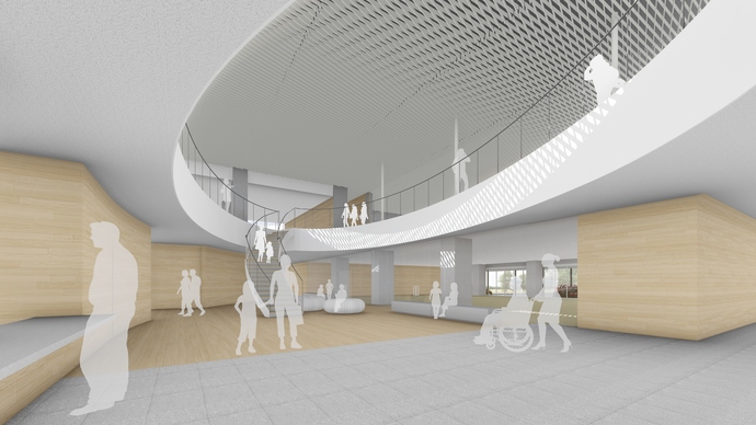 新体育館内観(エントランスホール)