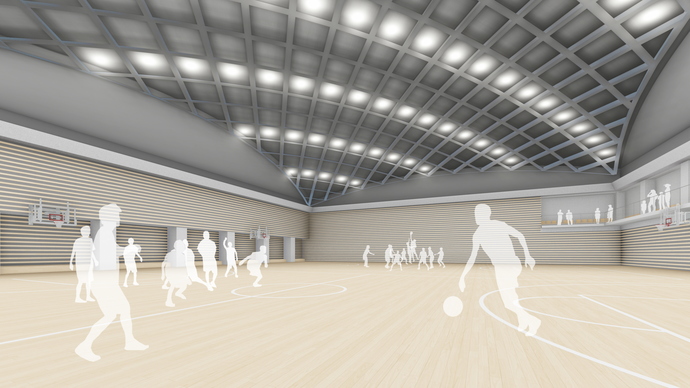 新体育館内観(アリーナ)