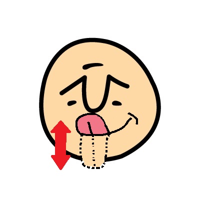 イラスト:舌体操をする人