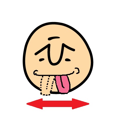 イラスト:舌体操をする人