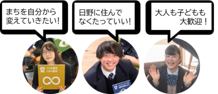 写真:まちを自分から変えていきたい、日野に住んでなくたっていい、大人も子どもも大歓迎