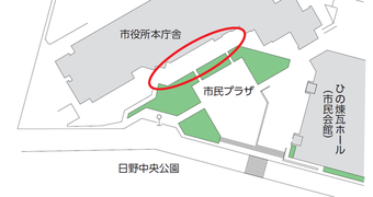 画像:市役所市民プラザ地図