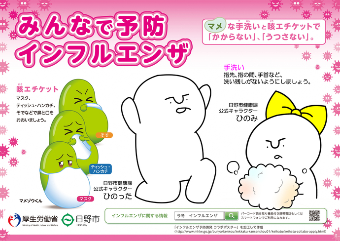 みんなでインフルエンザを予防しましょう。