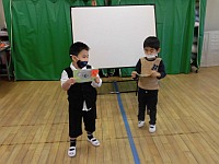 3歳児の誕生児紹介の写真