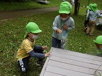 お散歩ビンゴを楽しむ子どもの写真3