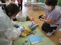 写真：食中毒訓練
