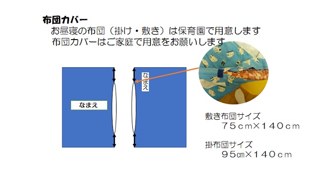 布団カバーの説明の写真