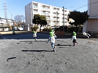 写真:たこあげしている様子