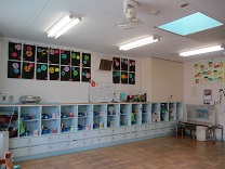 写真：4歳児室テラス側より