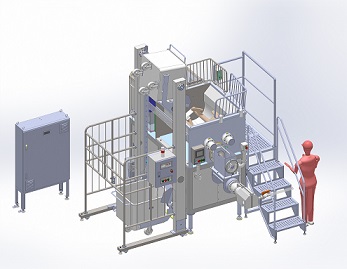株式会社テラモト・エンジニアリング　挽肉機の外観イメージのイラスト