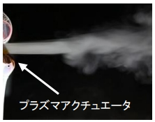 プラズマアクチュエータによる風向き制御の写真1