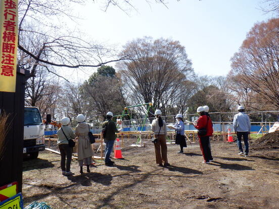 工事箇所の見学の様子