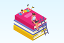 イラスト：図書室改造計画イメージ