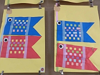 写真:5歳児のこいのぼり製作