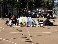 写真:パラバルーンの演技の様子