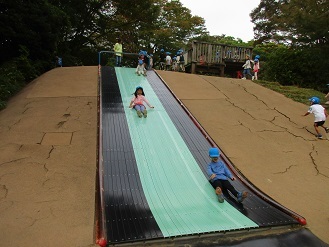 4歳児遠足滑り台様子の写真