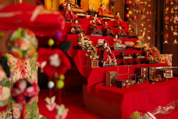 写真:お雛様の様子