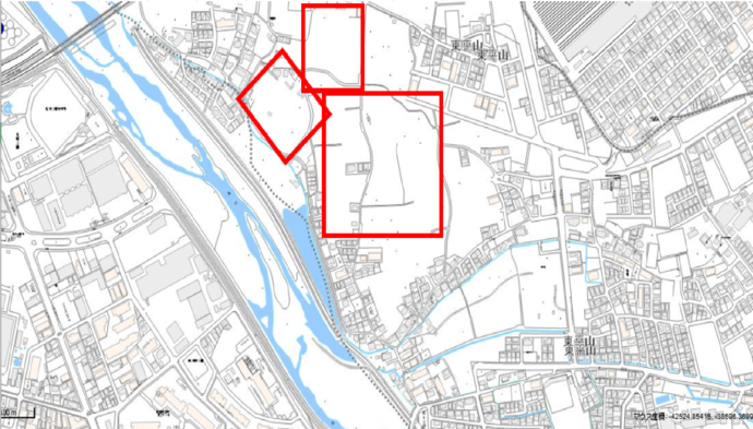 地図:イノシシの出没範囲