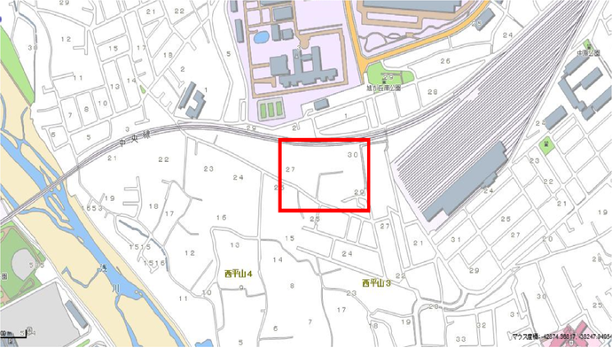 地図:イノシシの出没範囲