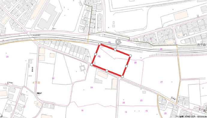 地図:イノシシの出没範囲