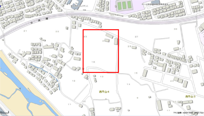 地図:イノシシの出没範囲