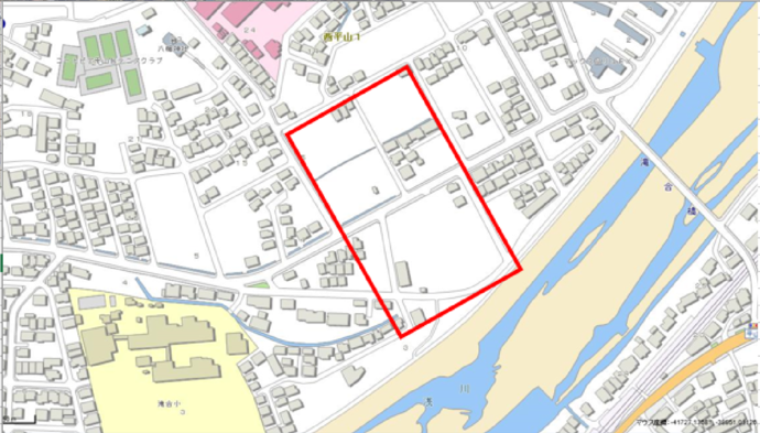 地図:イノシシの出没範囲