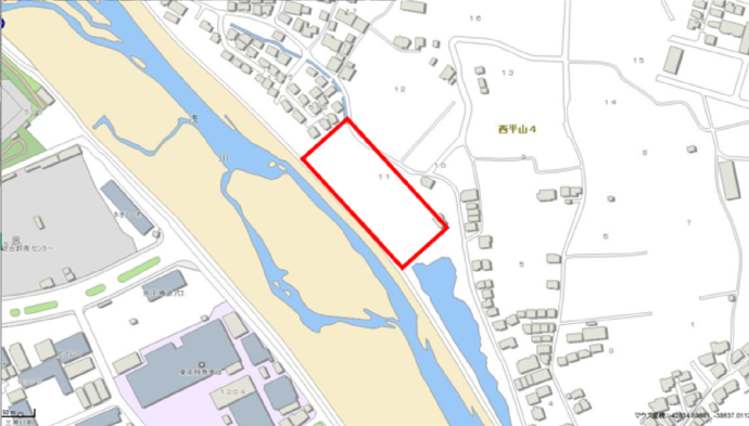 地図:イノシシの出没範囲