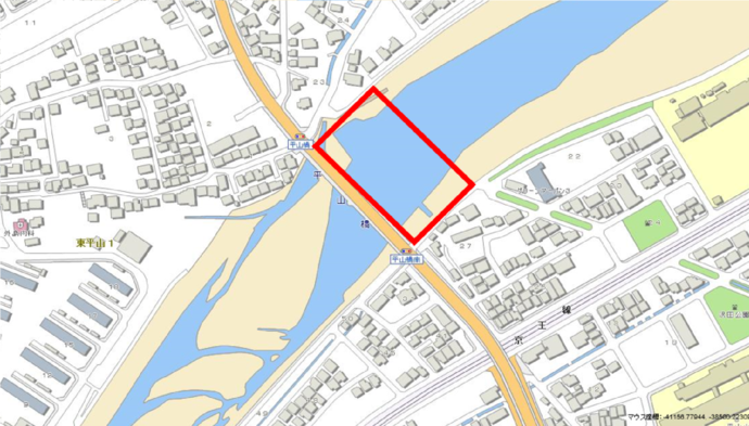 地図:イノシシの出没範囲