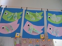 2歳児のこいのぼり作品の写真