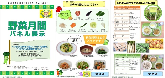 （画像）野菜パネル（1枚目、2枚目、3枚目）