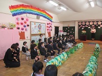 卒園式の様子の写真