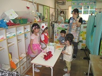 マリオ迷路に参加するりす組