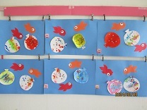 2歳児クラスの作品の写真