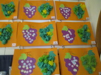 1歳児のぶどうの作品の写真